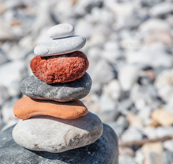 Zen Stacked Rocks | Poster