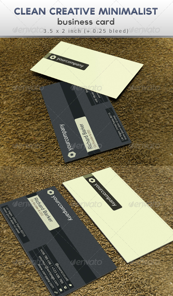 Clean Creative Business Card Template - Corporate Business Cards