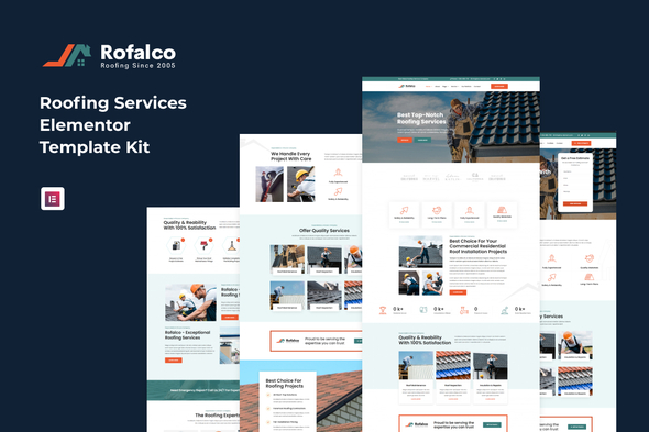 Rofalco - Roofing Services Elementor Template Kit