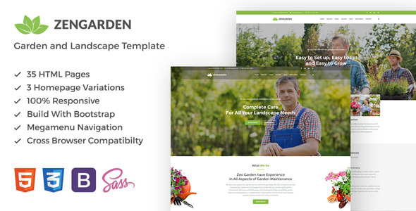 Wondrous Zengarden - Garden and Landscape HTML Template