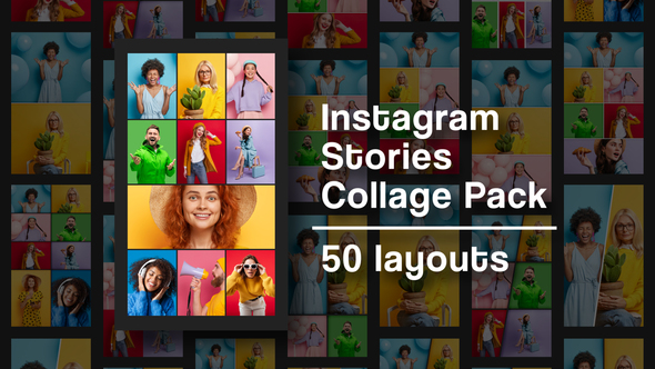 Instagram Stories Collage Pack Elements template preview