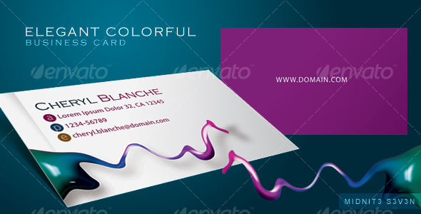 Elegant Colorful Business Card - Creative Business Cards