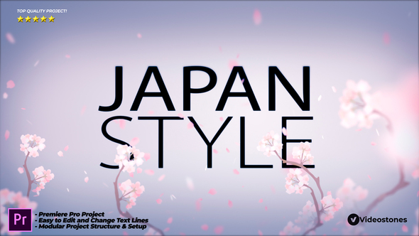 Japan Style Intro - Romantic Titles Animation Promo Premiere Pro