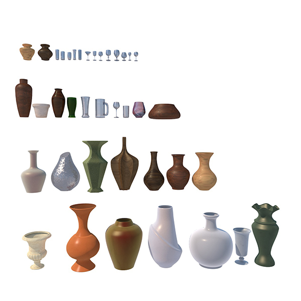 Vases 3D Model - 3Docean 34100043