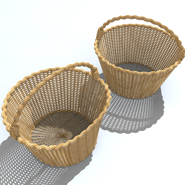 Wicker Basket 3D - 3Docean 34100067