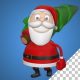 Santa Carry Christmas Tree - VideoHive Item for Sale