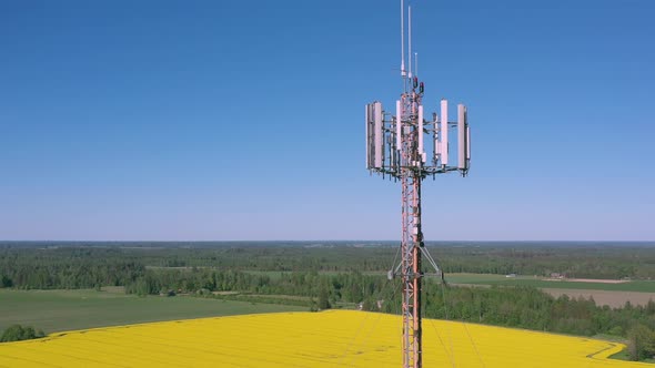 A Closer Look of the Panels of the Mobile Communications Tower in Estonia alt