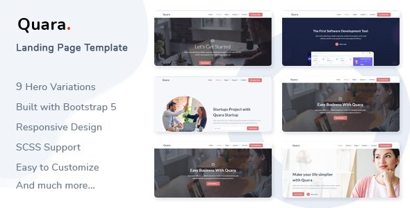 Quara - Responsive Landing Page Template