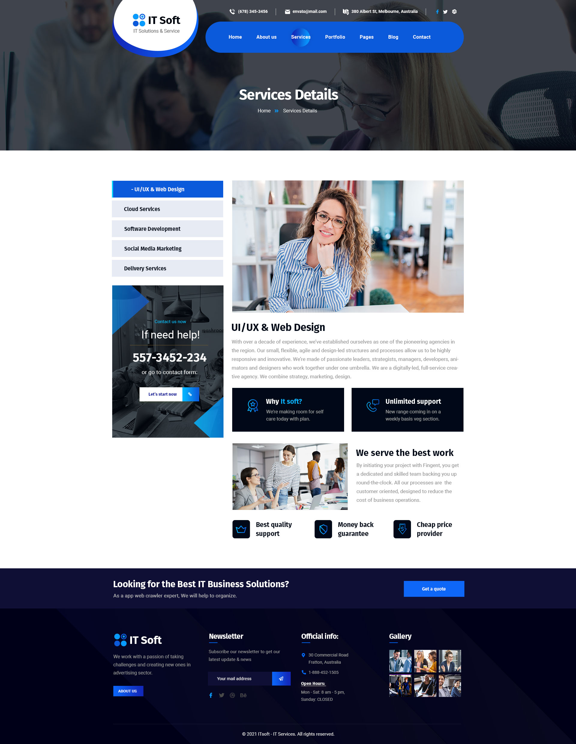 Itfirm - IT Solutions & Services PSD Template by themexriver | ThemeForest