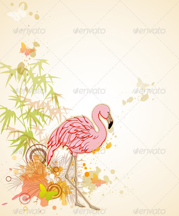 Pink Flamingo - Animals Characters