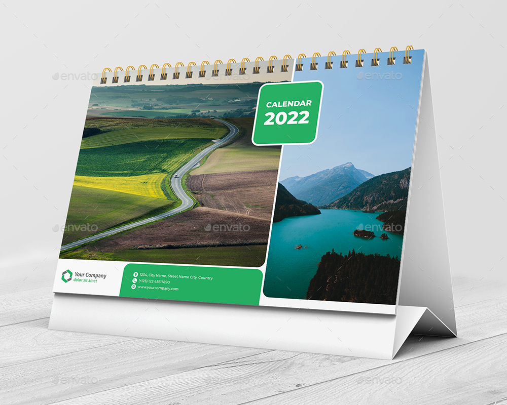Desk Calendar 2022, Print Templates GraphicRiver