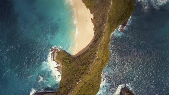 Aerial Ocean Coast Cliff