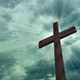 Religious cross against light rays and parting clouds - PhotoDune Item for Sale