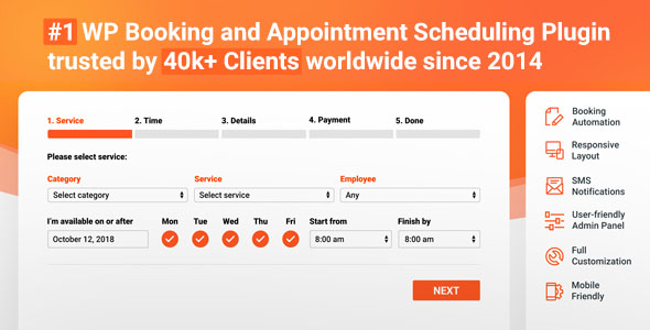 Bookly PRO - Appointment - CodeCanyon 7226091