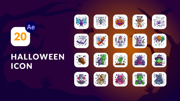 Halloween Animation Icons | After Effects