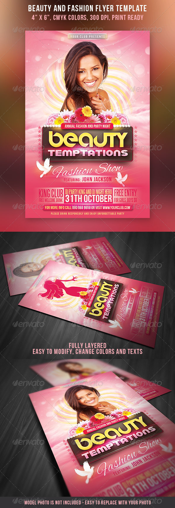 Beauty and Fashion Party Flyer - Events Flyers