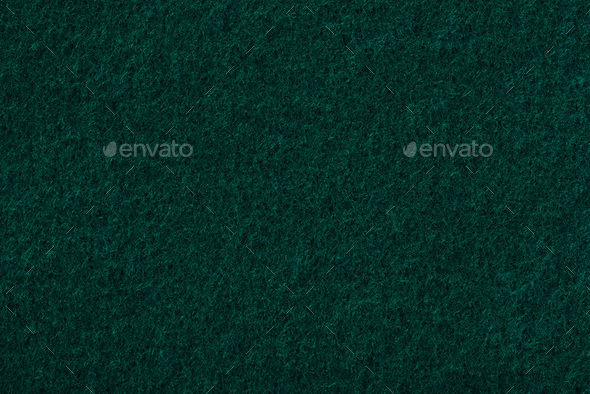 close up view of dark green felt texture Stock Photo by