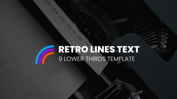 Retro Lines Text Lower Thirds