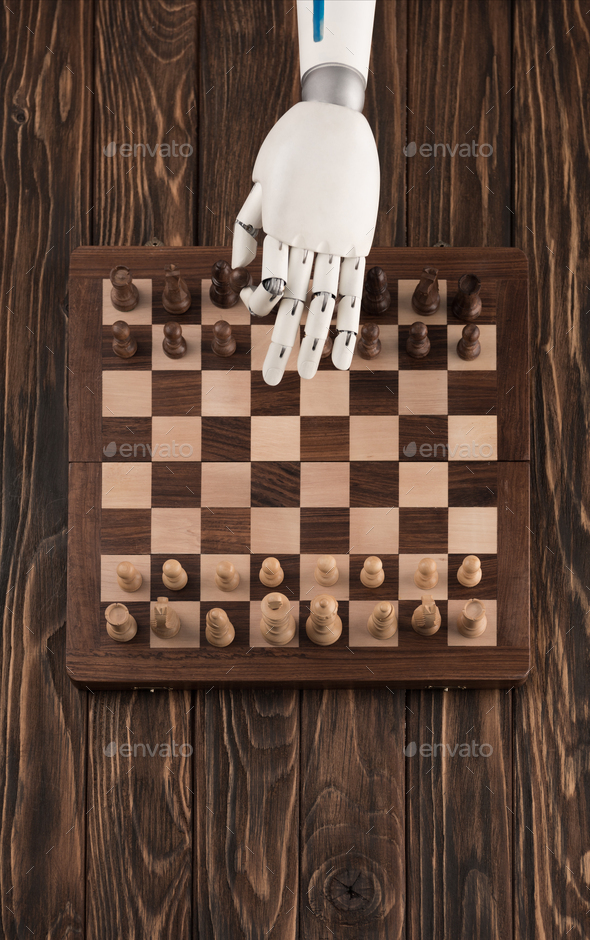 Robot Playing Chess Artificial Intelligence Free Stock Photo