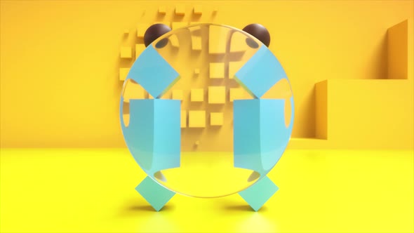 Animated Background Cube And Sphere