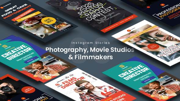 Photography, Movie Studios & Filmmakers Instagram Stories Product Promo template preview