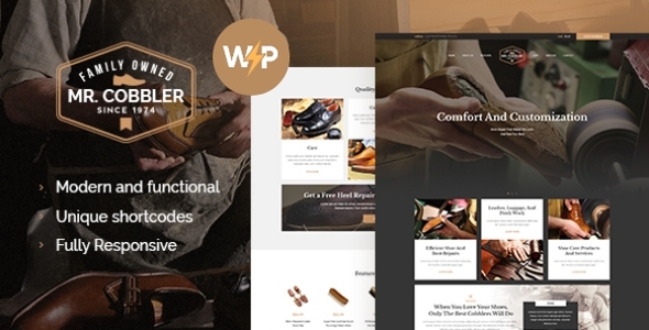 Mr. Cobbler | Custom Shoemaking & Footwear Repairs WordPress Theme