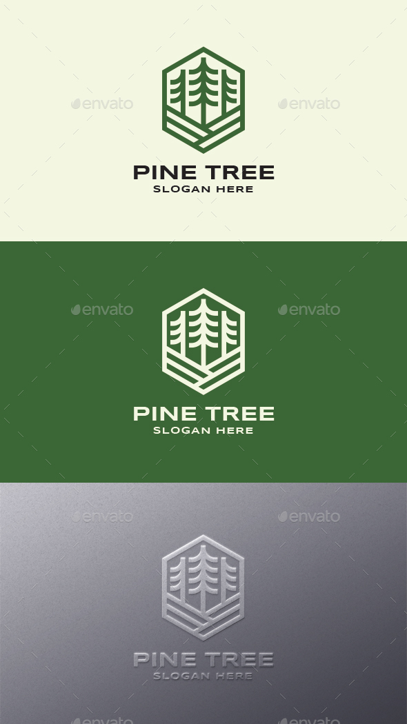 [DOWNLOAD]Pine Tree Badge Logo Template