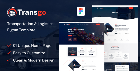 Transgo - Transportation & Logistics Figma Template