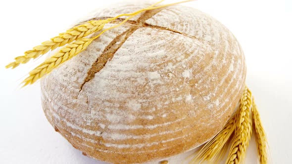 Bread loaf with wheat grain alt