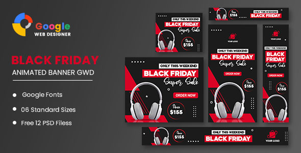 Product Sale Black Friday HTML5 Banner Ads GWD
