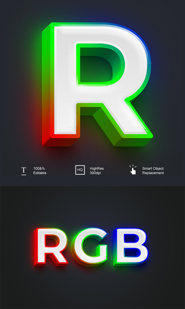 RGB Text Effect
