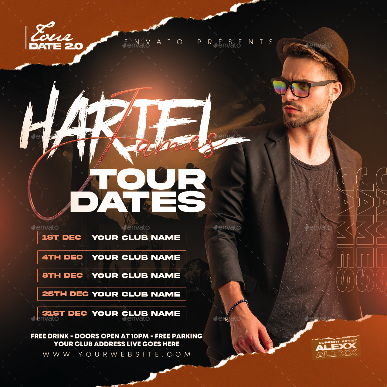 DJ Tour Flyer by XTEAMGRAPHIC GraphicRiver