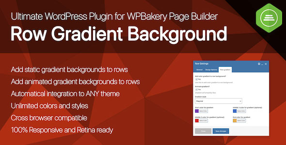 Ultimate Row Gradient Background for WPBakery Page Builder WordPress plugin