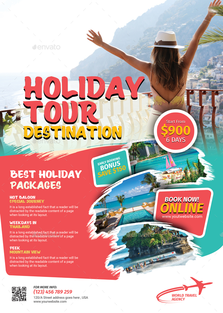 Travel Tours Flyer Bundle Templates | Travel And Tours Logo, Travel