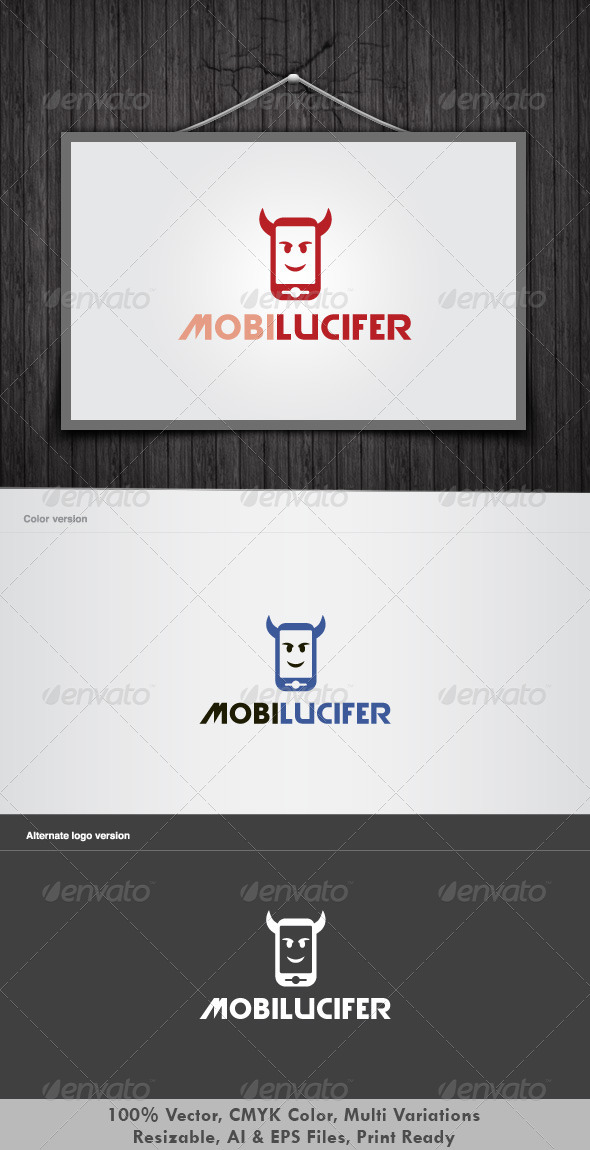 Mobile Lucifer Logo - Vector Abstract