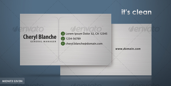 Clean Gray Business Card - Corporate Business Cards