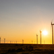 General view of wind turbines in countryside landscape during sunset - PhotoDune Item for Sale
