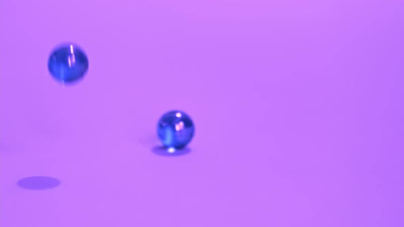 Bouncing Balls Popping and Rolling Onto Around Red Pingpong Plastic Fun Ball Movement alt