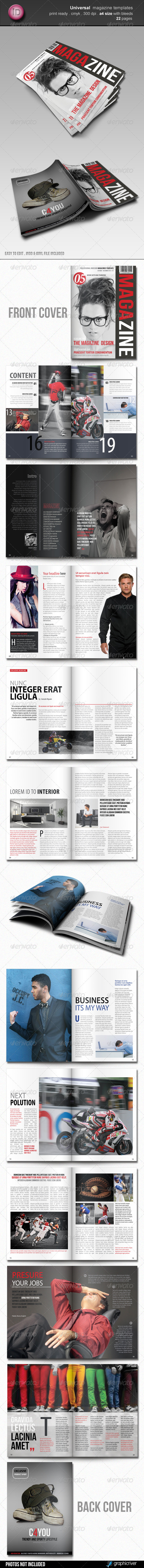 Universal Magazine Template - Magazines Print Templates