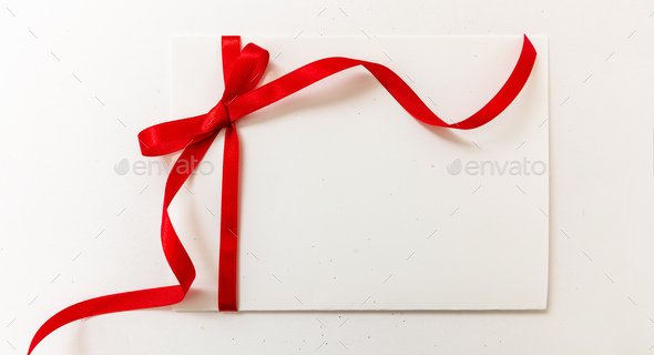 Gift Box Isolated White Christmas Present Copy Space Stock Photo