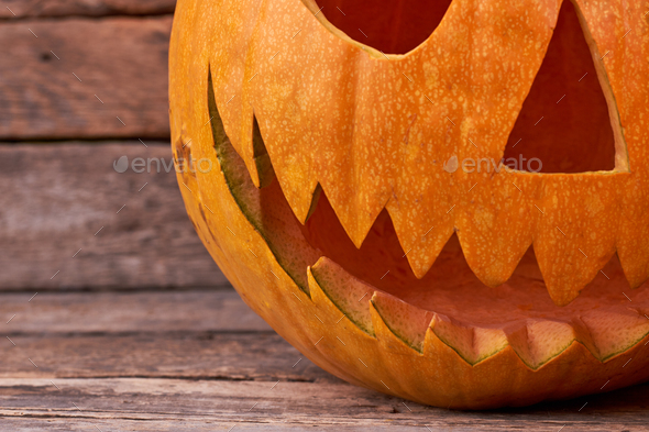 Evil Halloween pumpkin. - Stock Photo - Images