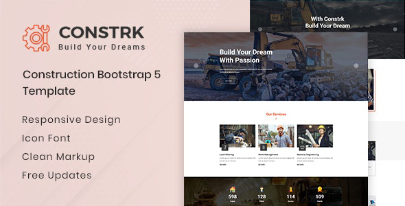 Excellent Constrk - Building construction HTML Template using Bootstrap