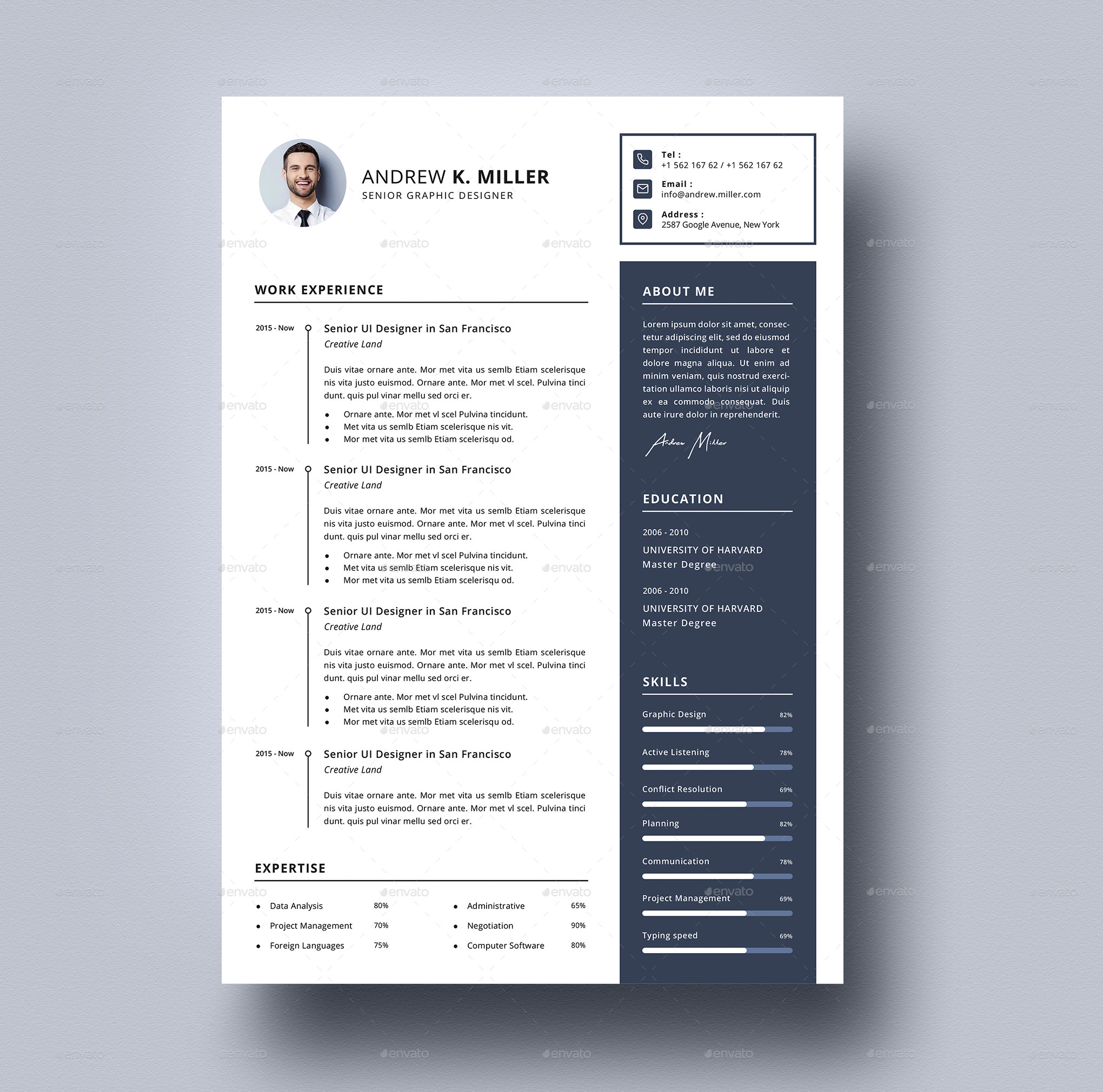 Resume Template, Print Templates | GraphicRiver