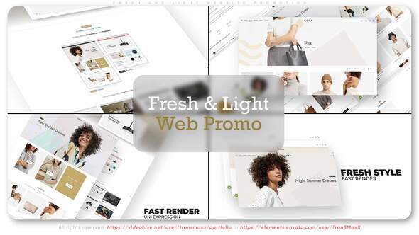Fresh and Light Website Promotion Product Promo template preview