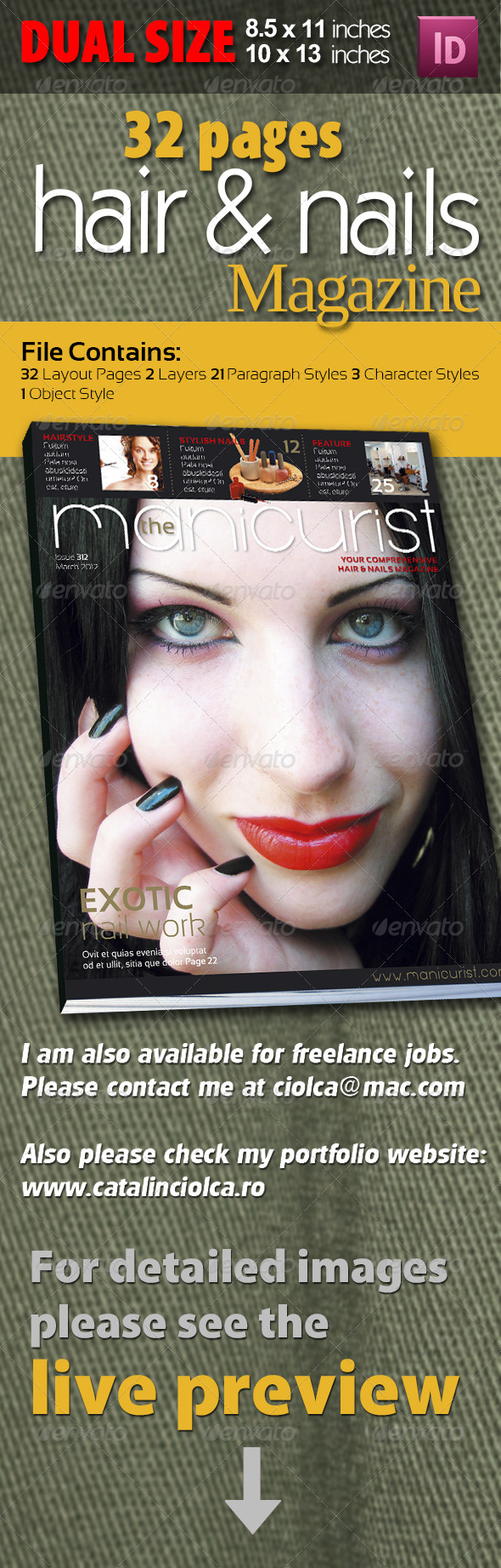 32 Pages Hair & Nail Magazine - Magazines Print Templates