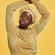 Confident African American Woman on Yellow - PhotoDune Item for Sale