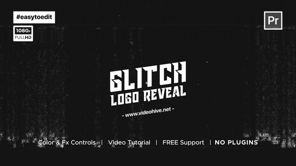 Fast Glitch Logo Reveal Template