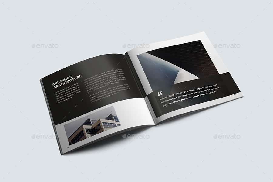 Square Architecture Portfolio, Print Templates | GraphicRiver