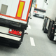 Semi Trucks Traffic. Commercial Vehicles Occupied All HIghway Lanes. - PhotoDune Item for Sale