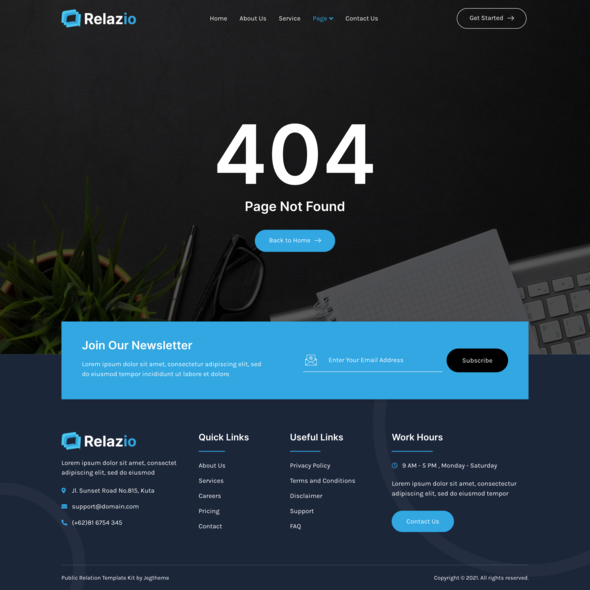 Relazio ? Public Relation Agency Elementor Template Kit
